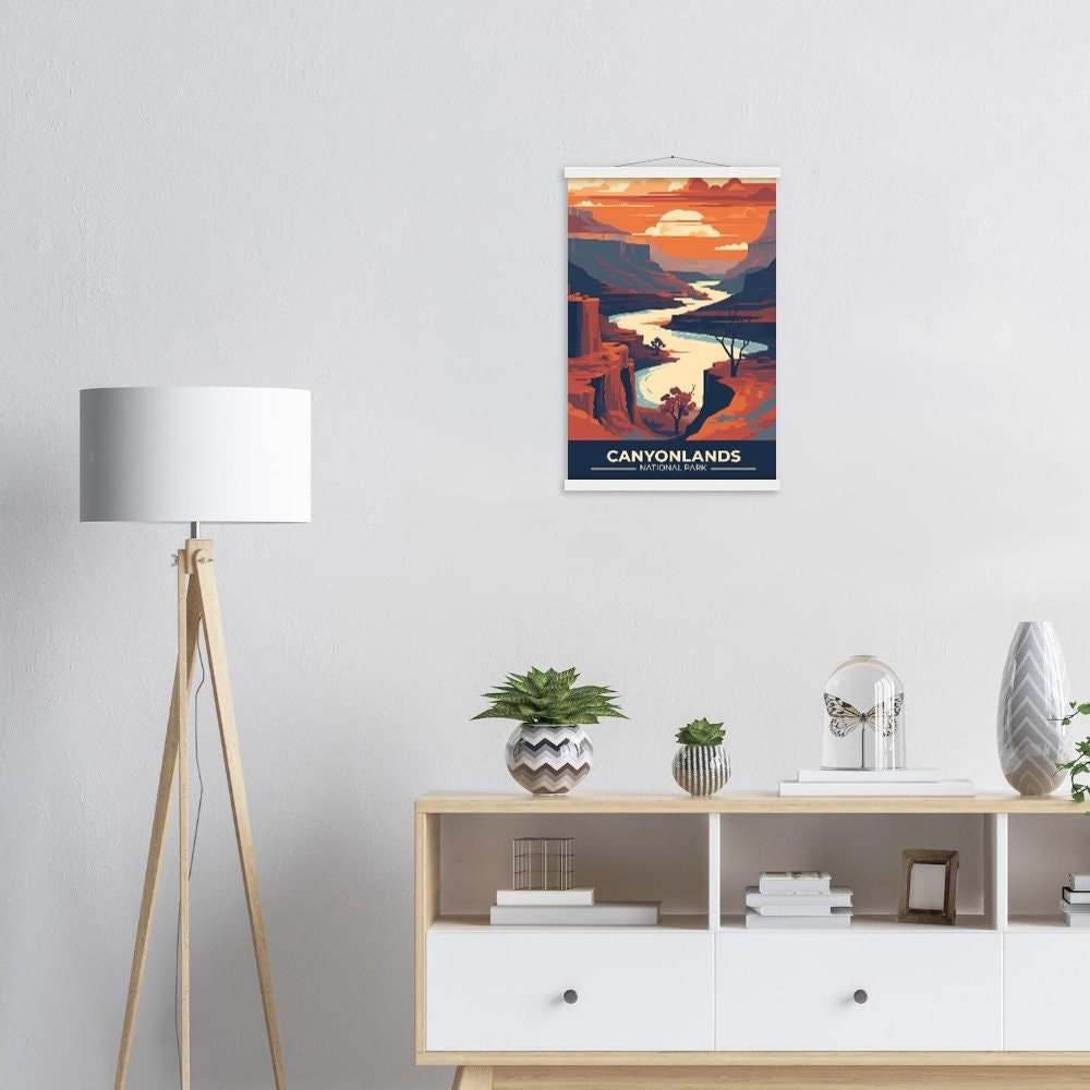 Print Canyonlands National Park Poster Utah National Park Utah Poster Hike Canyon Wall Decor Desert Landscape Art Print canoe USA