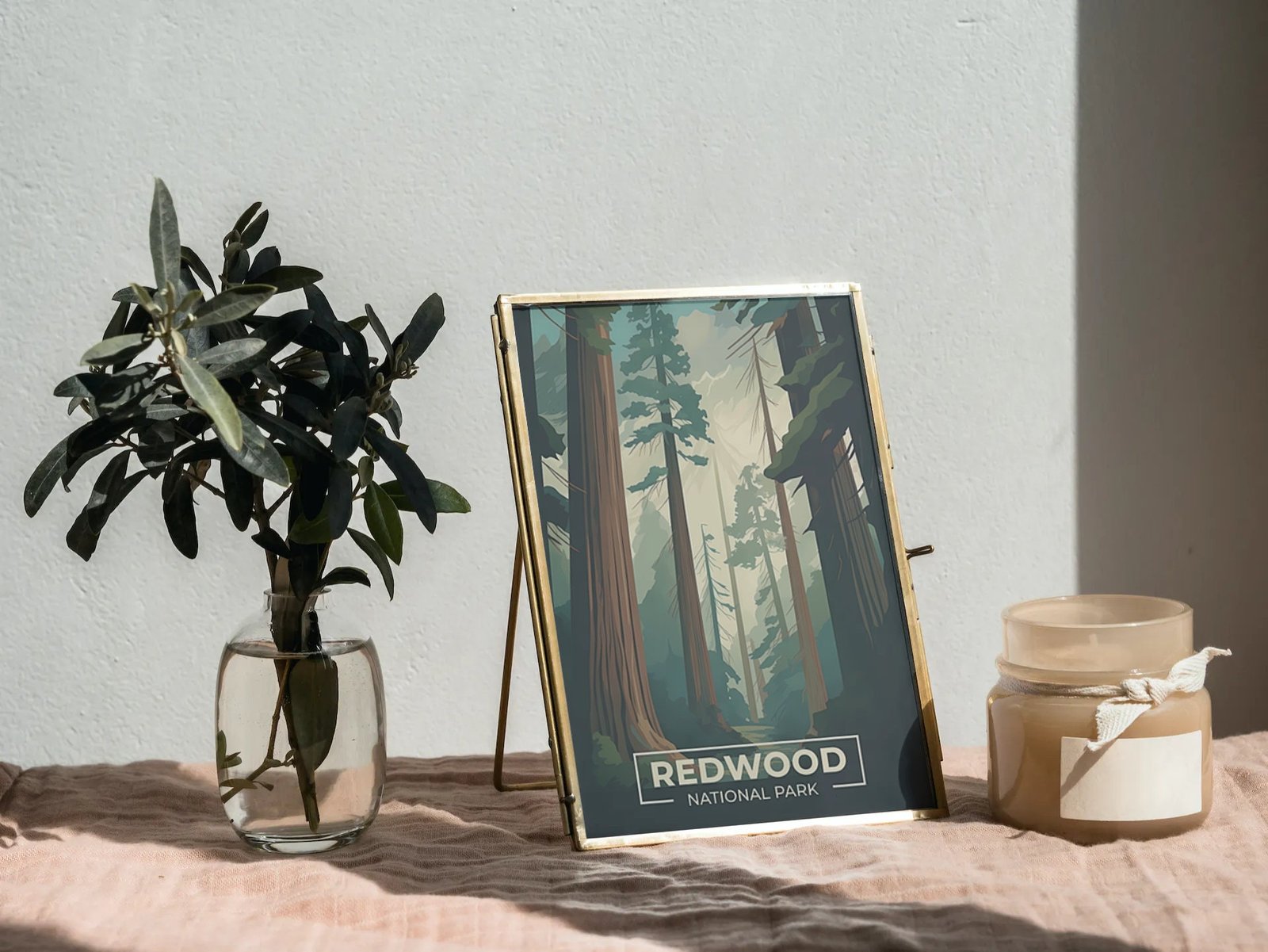 Print Redwood National Park Poster California National Park California Poster Hike Tall Trees Wall Decor Ancient Forest Art Print USA