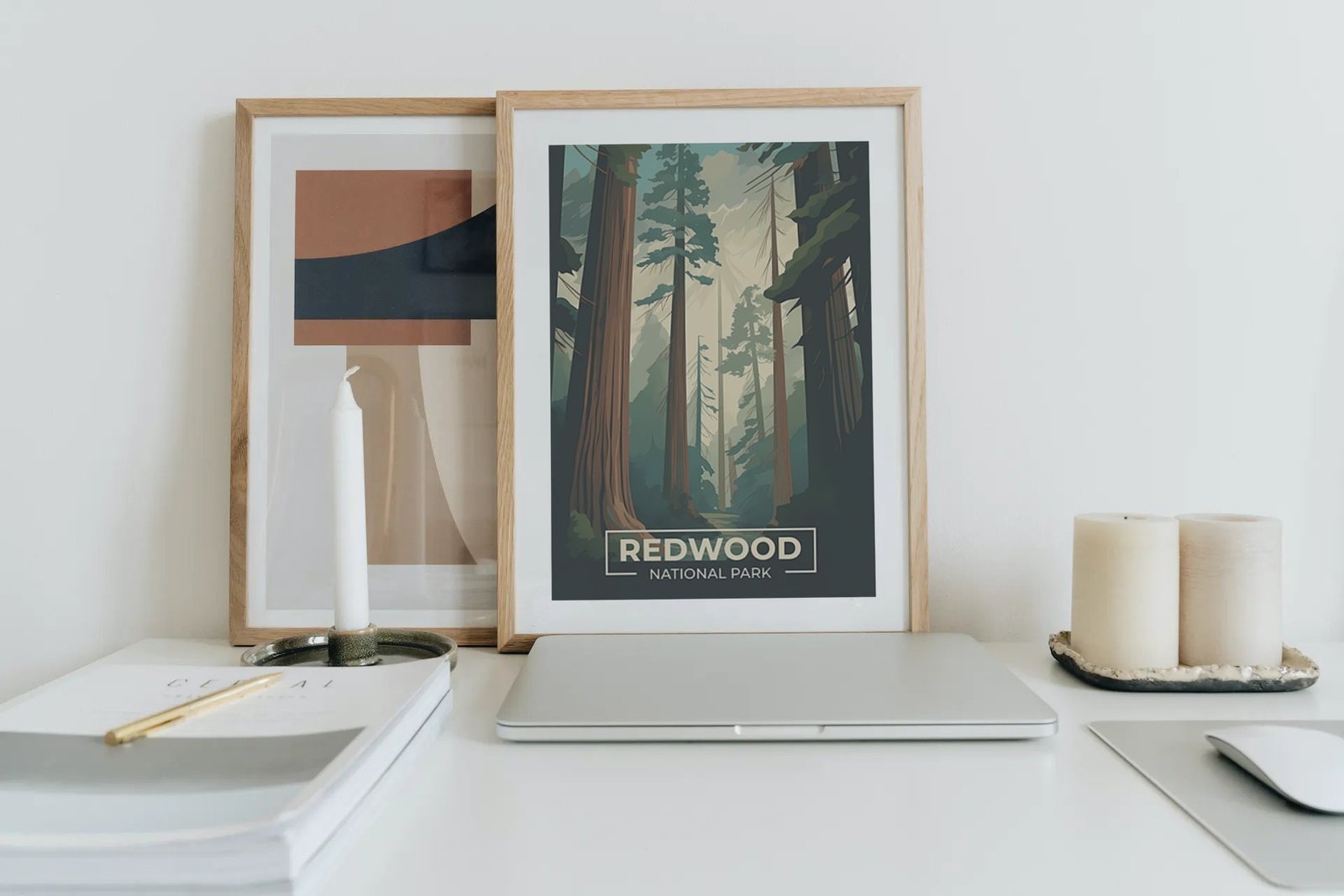 Print Redwood National Park Poster California National Park California Poster Hike Tall Trees Wall Decor Ancient Forest Art Print USA