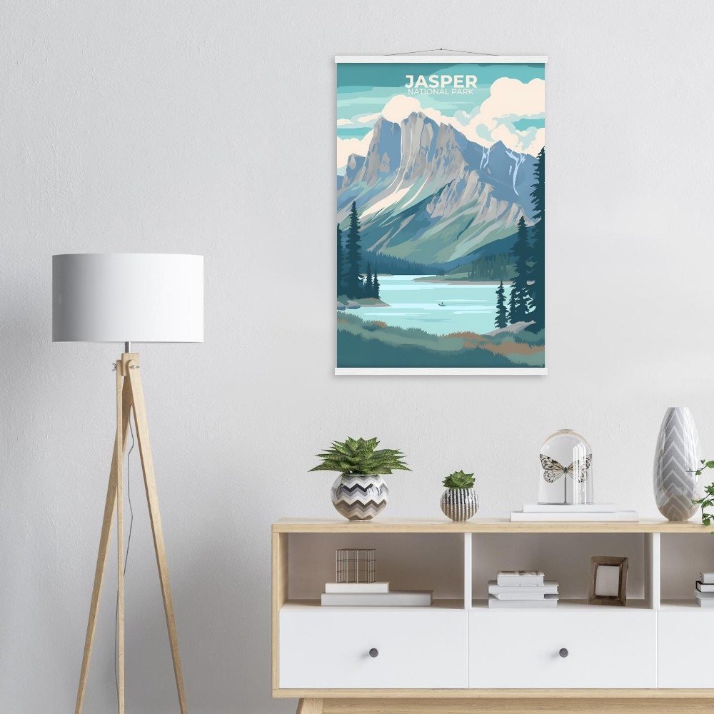 Print Jasper National Park Poster Alberta National Park Alberta Poster Hike Canadian Rockies Wall Decor Jasper Scenery Art Print Canada