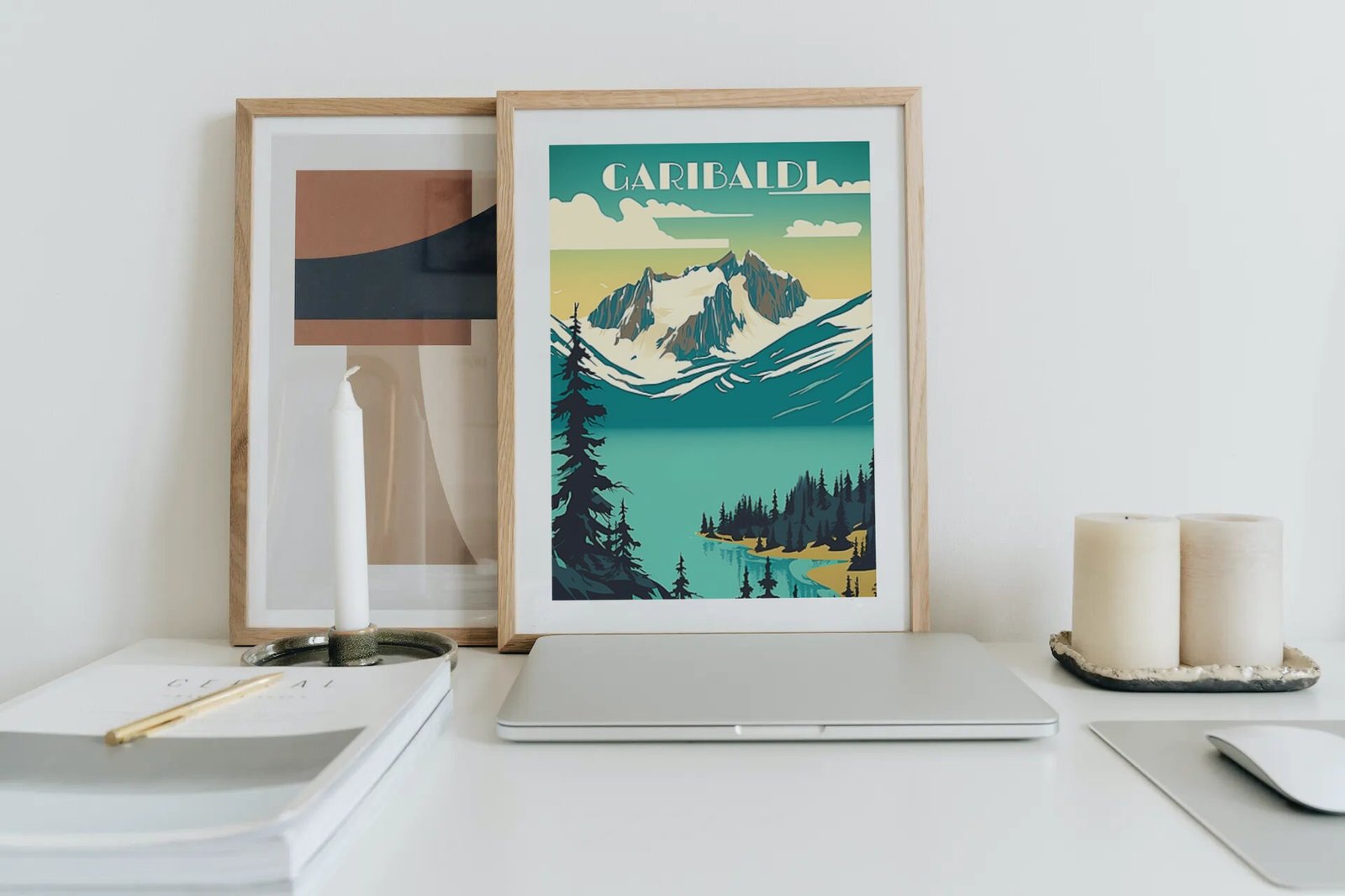 Print Garibaldi Lake Poster British Columbia Poster Hike Alpine Trails Wall Decor Serene Lakeside Camping Art Print Canada