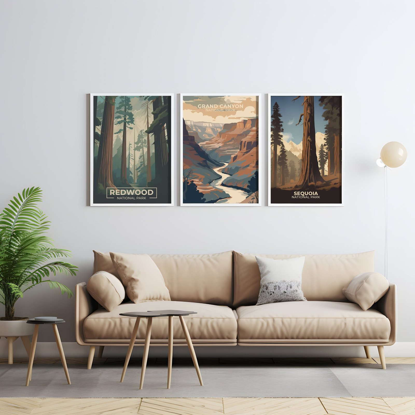 Print Redwood National Park Poster California National Park California Poster Hike Tall Trees Wall Decor Ancient Forest Art Print USA