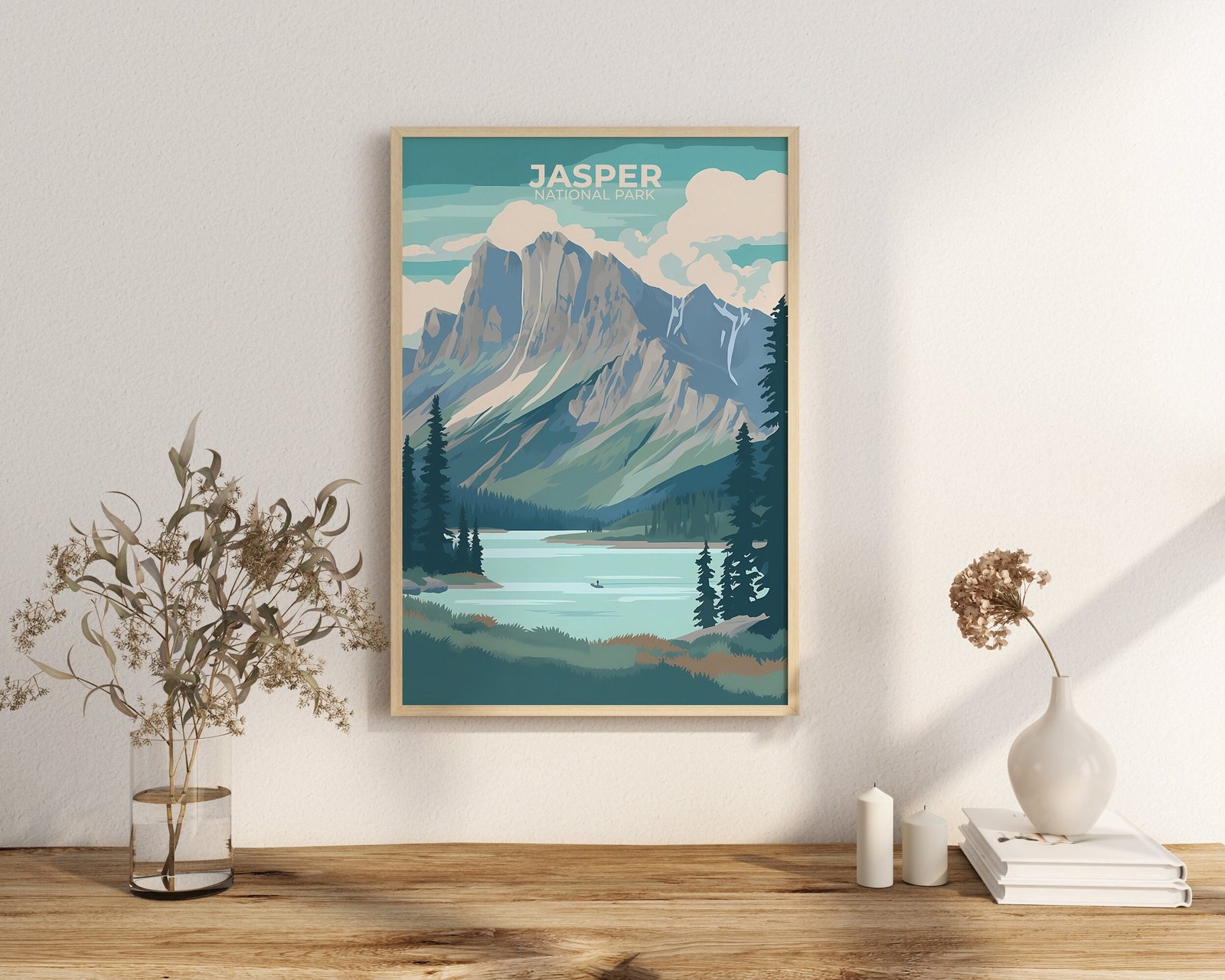 Print Jasper National Park Poster Alberta National Park Alberta Poster Hike Canadian Rockies Wall Decor Jasper Scenery Art Print Canada