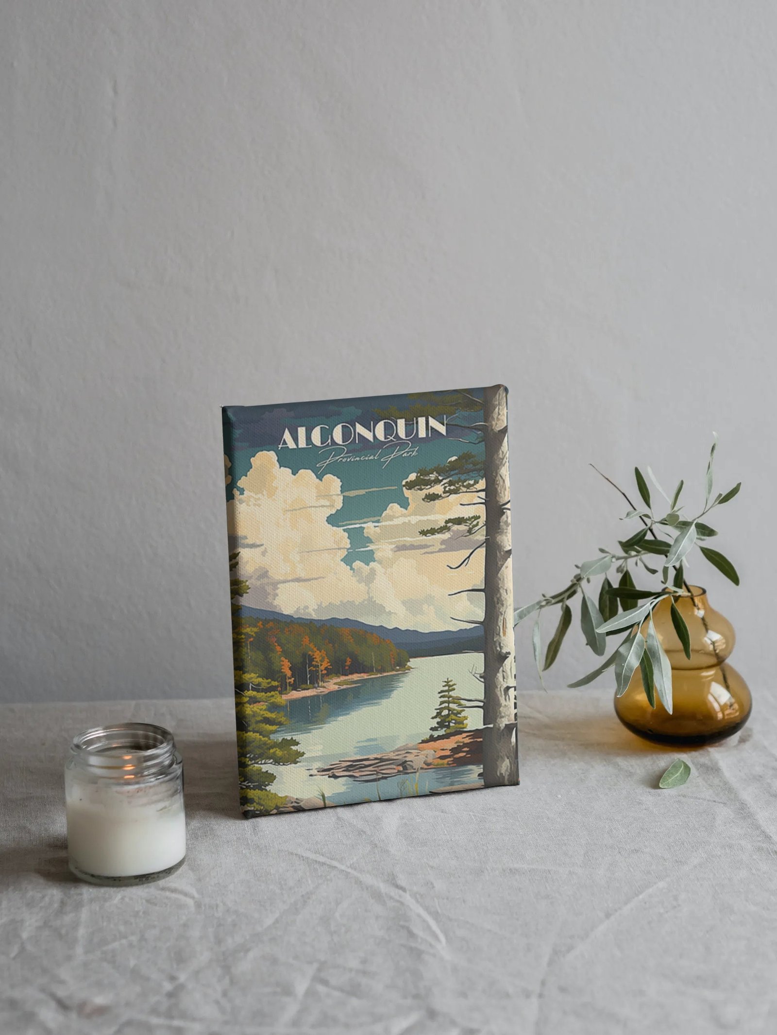 Print Algonquin Provincial Park Poster Ontario Lake Wall Decor Canadian Provincial Park Art Print Lake Park Home Decor