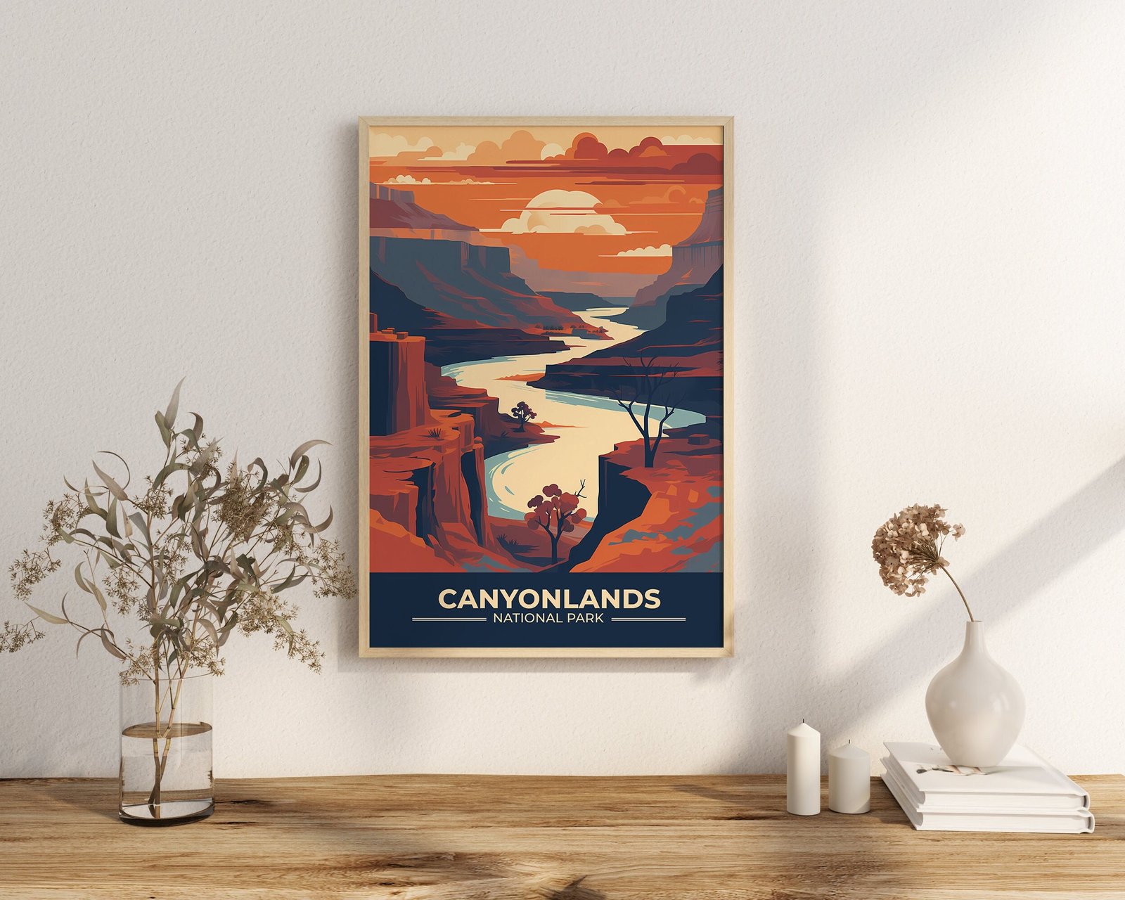 Print Canyonlands National Park Poster Utah National Park Utah Poster Hike Canyon Wall Decor Desert Landscape Art Print canoe USA