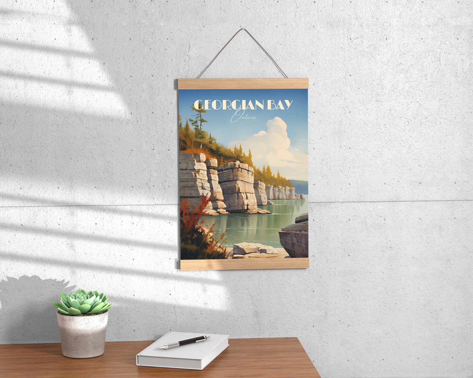 Print Georgian Bay Poster Ontario Coastal Escapes Ontario Poster Sail Clear Waters Wall Decor Canadian Shield Views Art Print Canada