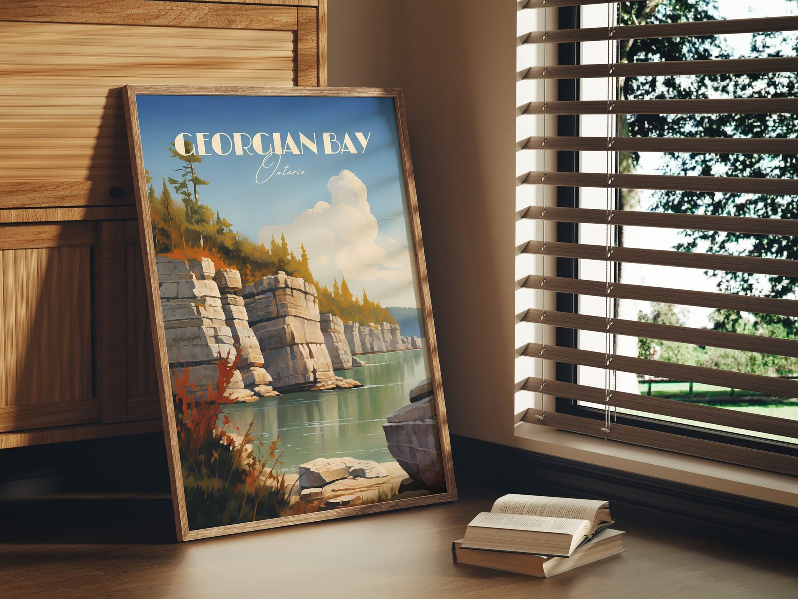 Print Georgian Bay Poster Ontario Coastal Escapes Ontario Poster Sail Clear Waters Wall Decor Canadian Shield Views Art Print Canada