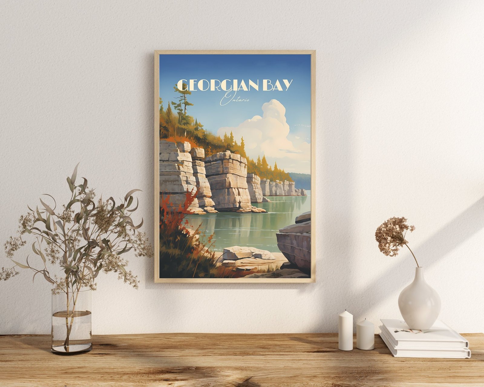 Print Georgian Bay Poster Ontario Coastal Escapes Ontario Poster Sail Clear Waters Wall Decor Canadian Shield Views Art Print Canada