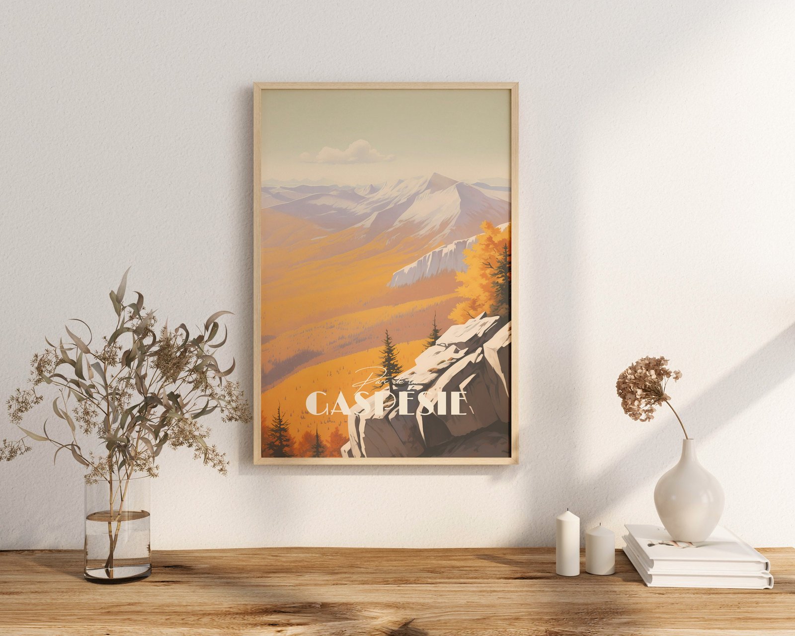 Print Parc de la Gaspésie Quebec Hike Mountain National Park Outside Camping Wood Moose Poster Print maple Leaf Fall Bic Canada
