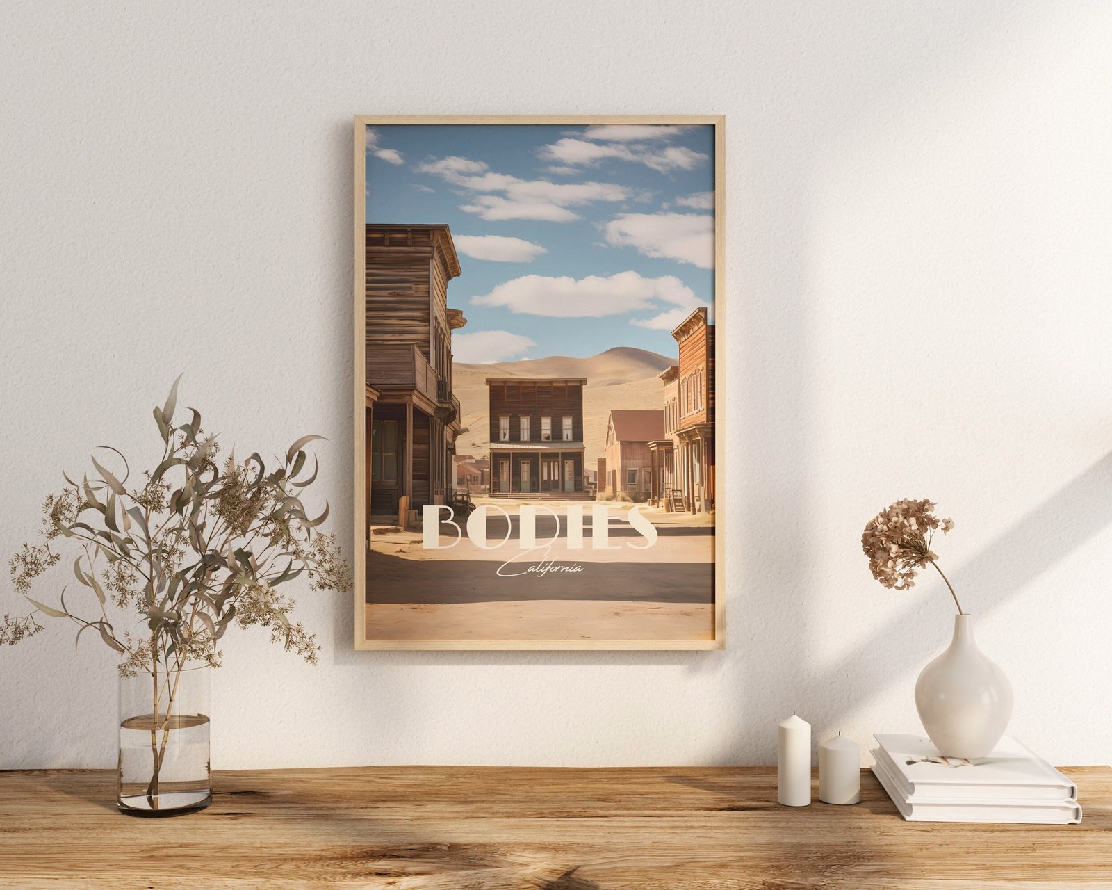 Print Bodie California Poster USA Far West Poster Western Cowboy Art Goat City Desert Monol ake Road Trip Digital Art