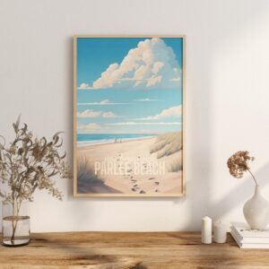 Poster Parlee Beach print New Brunswick Travel Poster Scenic Coastal Views Art Print Nature Wall Decor Adventure Gifts