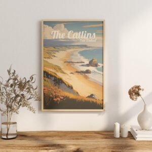 Poster The Catlins print Southland New Zealand Travel Poster Scenic Coastal Views Art Print Wall Decor Adventure Gifts
