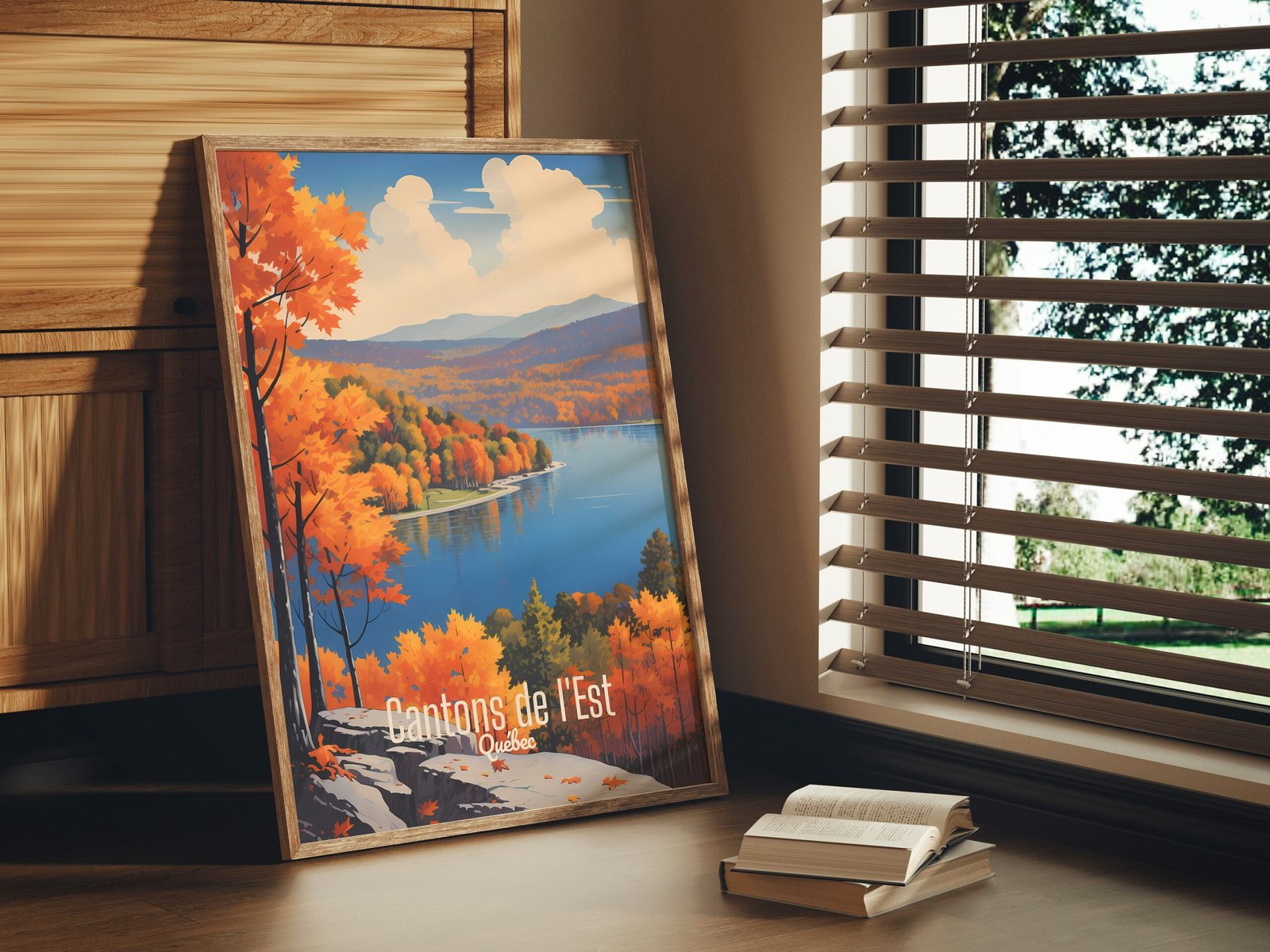 Poster Cantons-de-l'Est print Quebec Travel Poster Eastern Townships Scenic Art Print Nature Wall Decor Canada Gifts