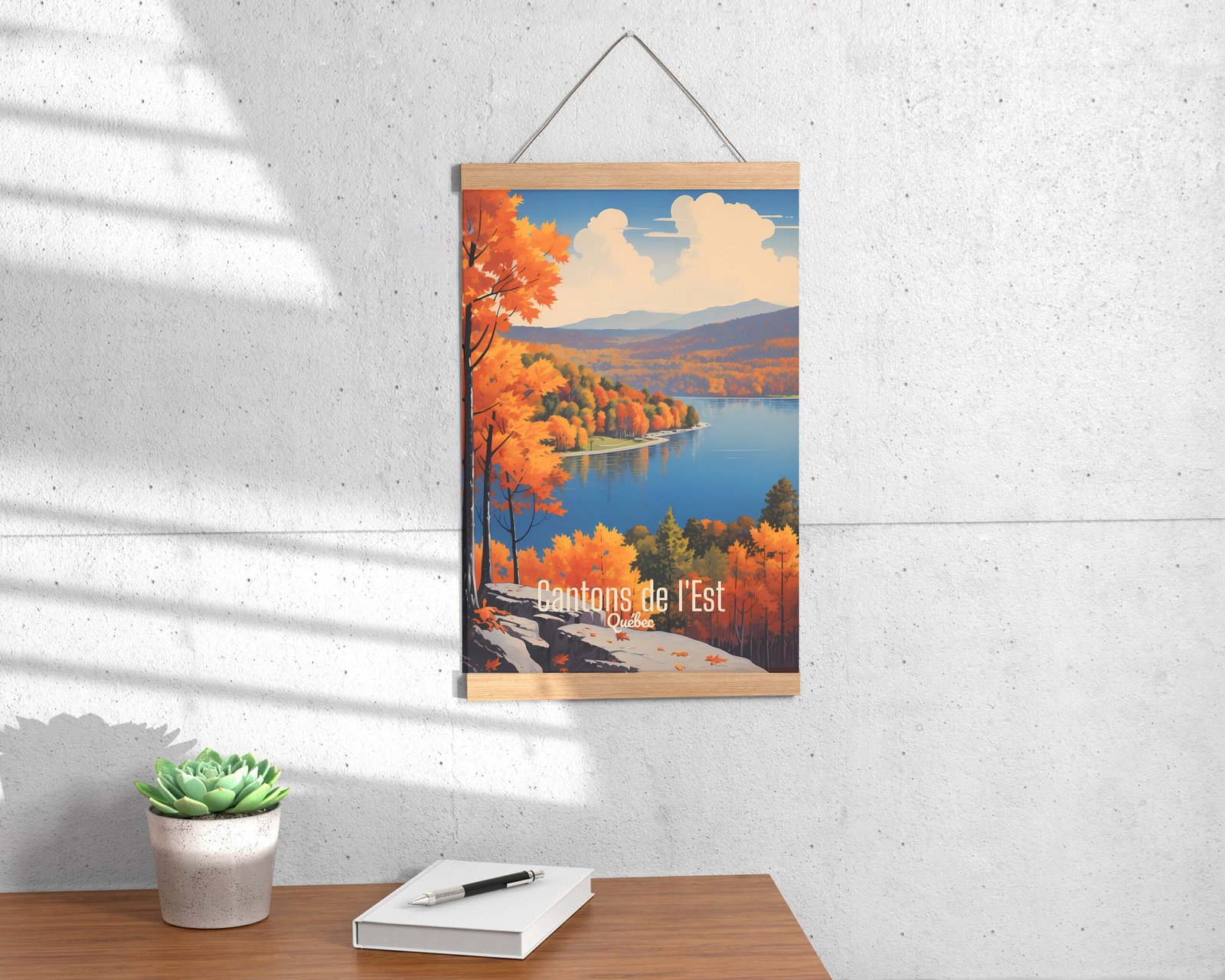 Poster Cantons-de-l'Est print Quebec Travel Poster Eastern Townships Scenic Art Print Nature Wall Decor Canada Gifts