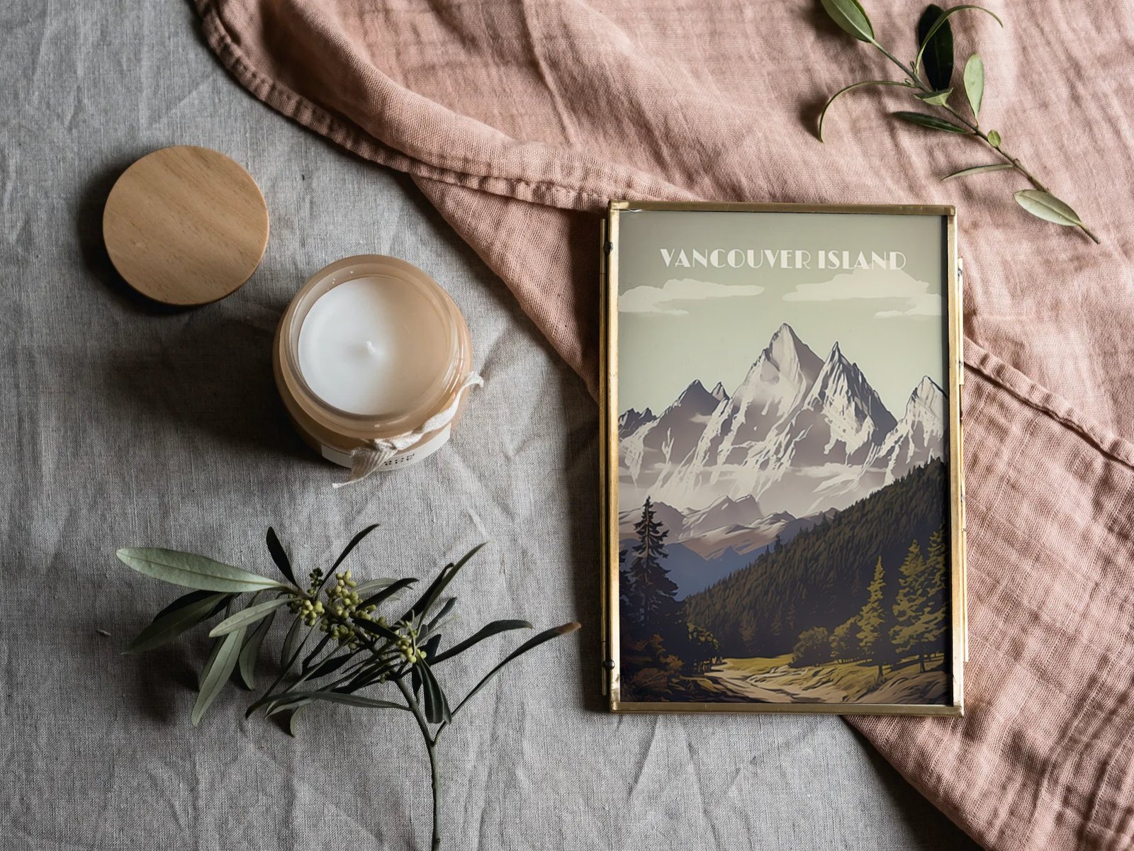 Print Vancouver Island Poster British Columbia Poster Hike Mount Arrowsmith Wall Decor Rocky Peak Landscape Art Print Canada